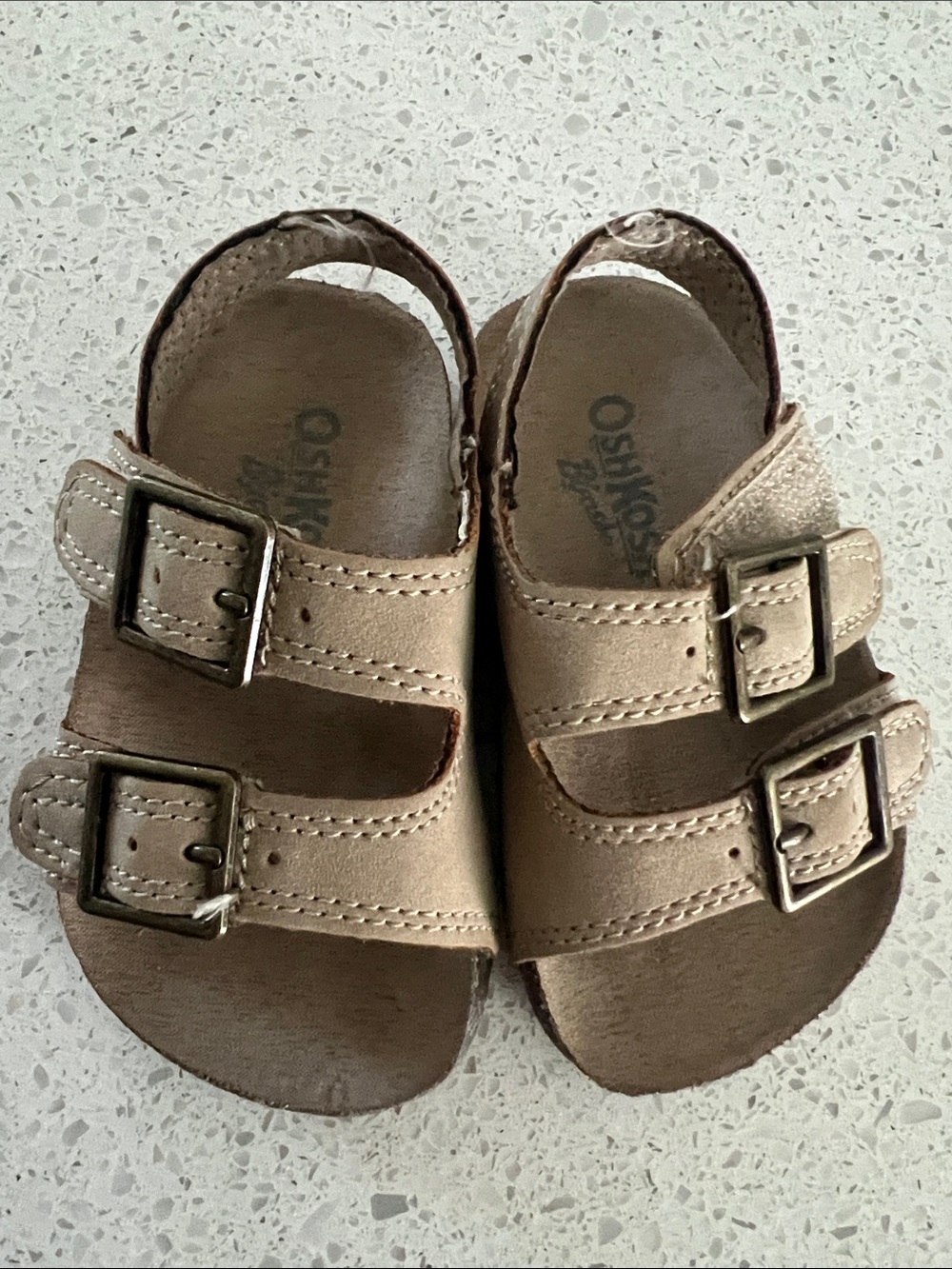 OshKosh B'gosh Beige Double-Buckle Toddler Sandals